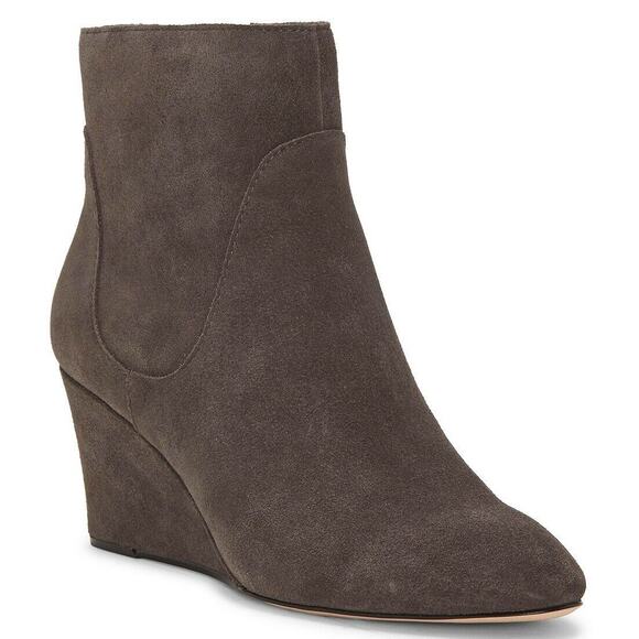 Enzo Angiolini Women Wedge Ankle Booties Crisanta Size US 11M Lavanga Grey Suede - Picture 1 of 4